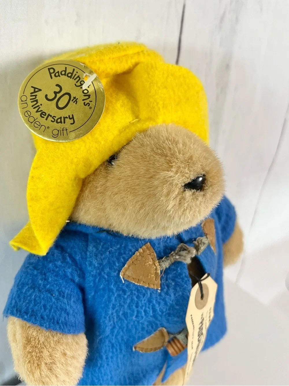 Vintage 1988 Eden Toys Paddington Bear 30th Anniversary Plush Blue Coat
